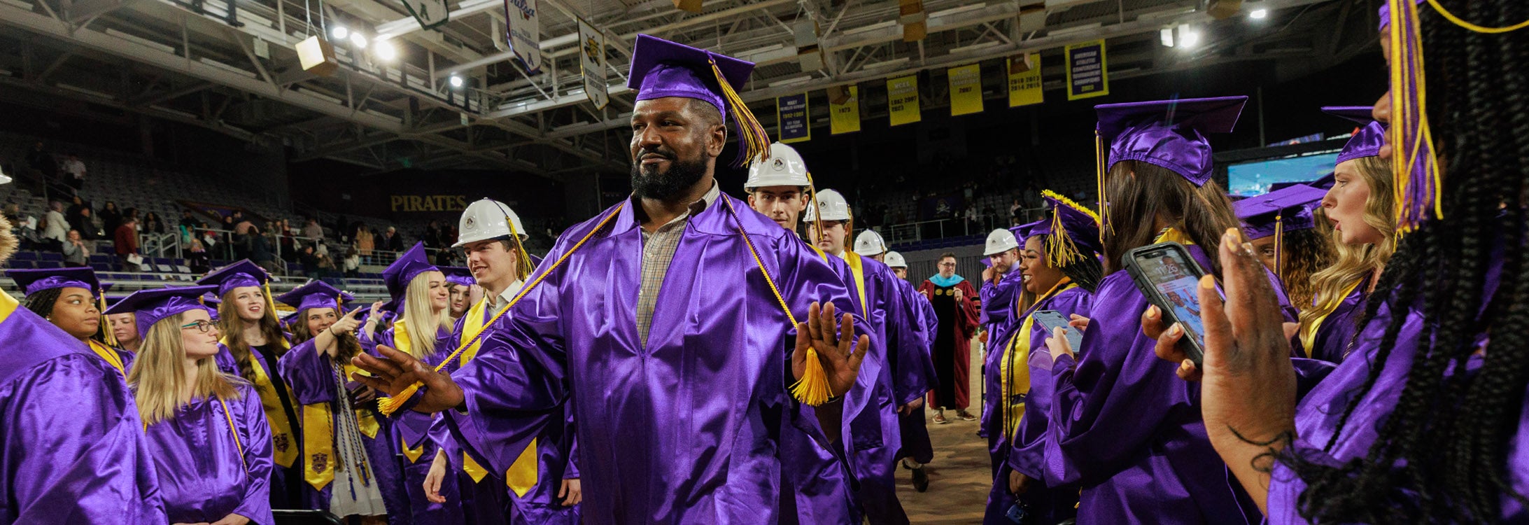 Nearly 2,000 Pirates look forward to crossing the stage at ECU’s Fall 2024 Commencement later this week