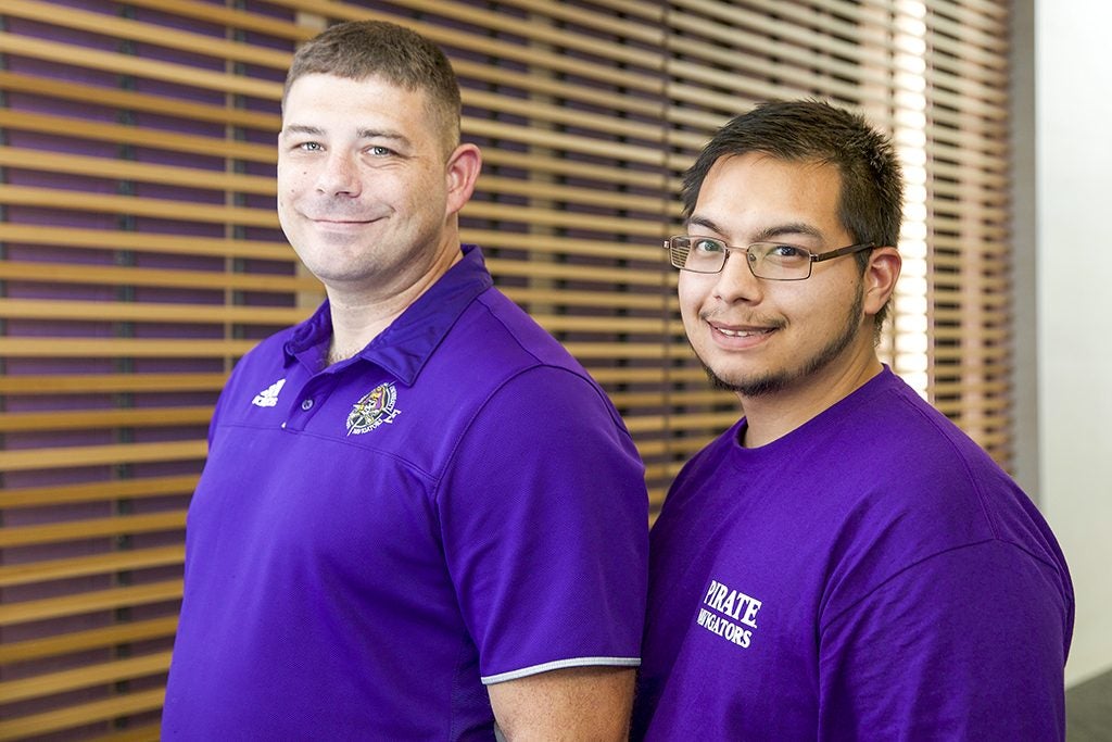 Joseph Ratte and Jeremiah Caudill in the ECU Student Center