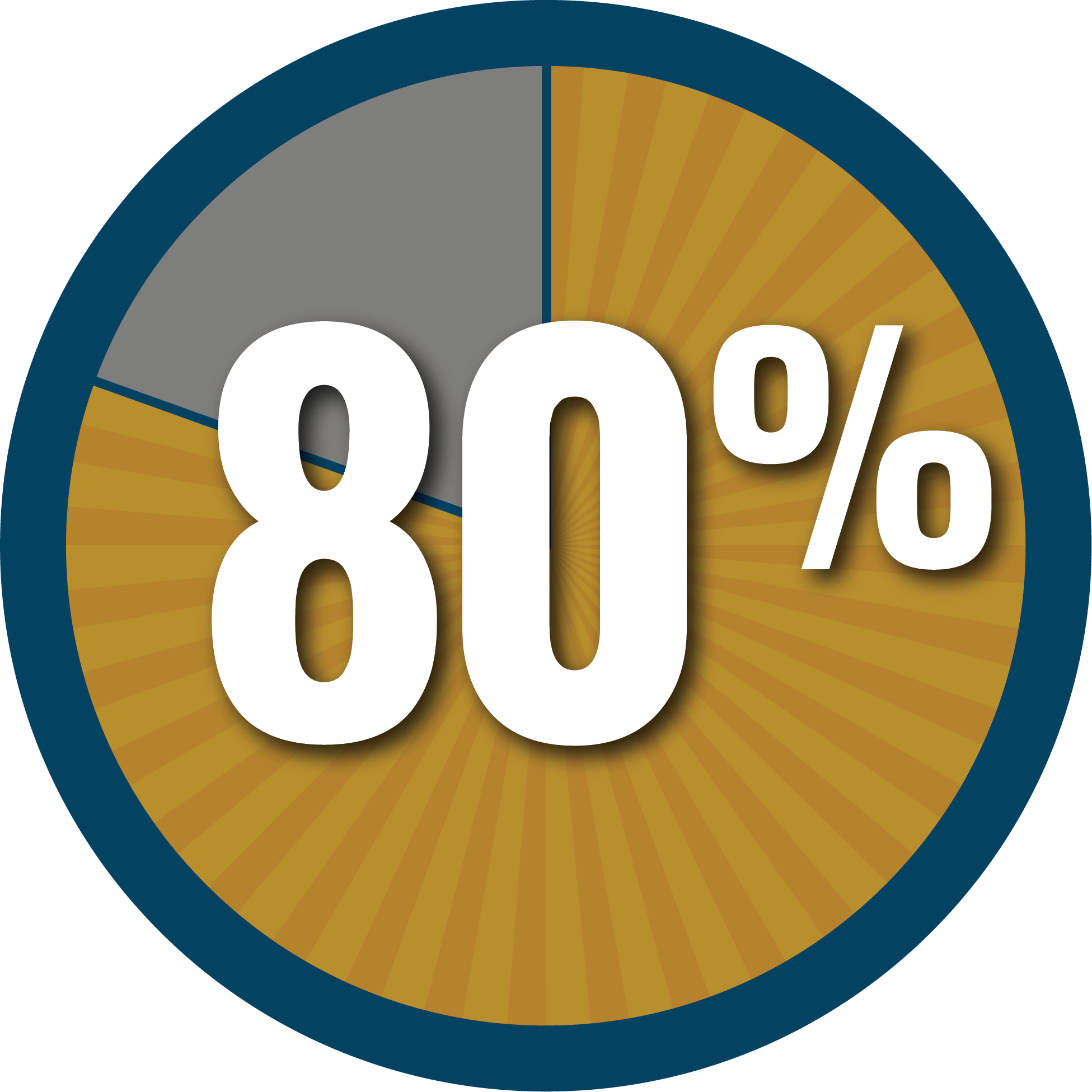 Graph depicting 80 percent.